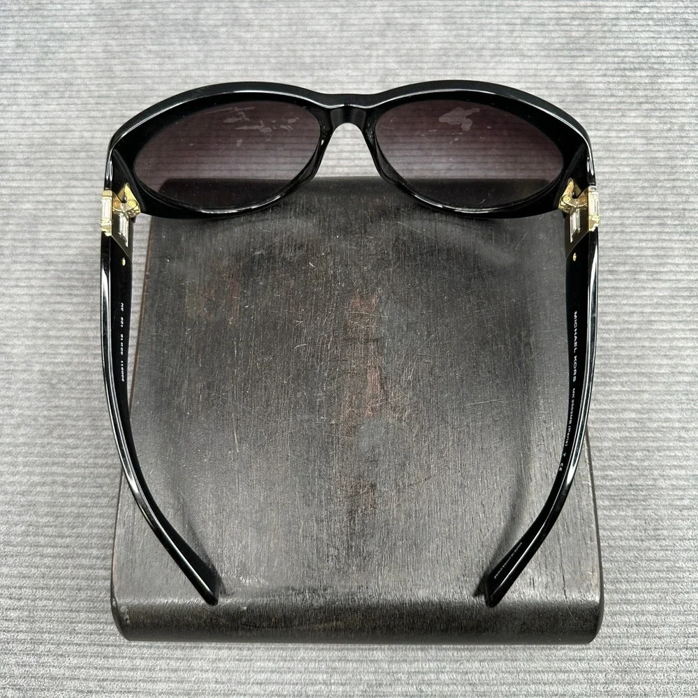 Michael Kors MK2002MB Paris Black Butterfly‎ Sunglasses Crystal Baguette Details